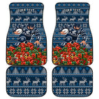 Personalized Carlton Blues Football Christmas Car Mats Australian Football Mascot - Ugly Xmas Pattern Festive