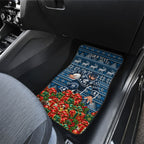 Personalized Carlton Blues Football Christmas Car Mats Australian Football Mascot - Ugly Xmas Pattern Festive