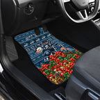 Personalized Carlton Blues Football Christmas Car Mats Australian Football Mascot - Ugly Xmas Pattern Festive