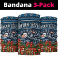 Personalized Carlton Blues Football Christmas Neck Gaiter Australian Football Mascot - Ugly Xmas Pattern Festive