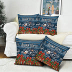 Personalized Carlton Blues Football Christmas Pillow Cover Australian Football Mascot - Ugly Xmas Pattern Festive