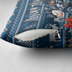 Personalized Carlton Blues Football Christmas Pillow Cover Australian Football Mascot - Ugly Xmas Pattern Festive