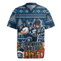 Personalized Carlton Blues Football Christmas Rugby Jersey Australian Football Mascot - Ugly Xmas Pattern Festive