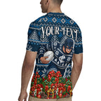 Personalized Carlton Blues Football Christmas Rugby Jersey Australian Football Mascot - Ugly Xmas Pattern Festive