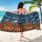 Personalized Carlton Blues Football Christmas Sarong Australian Football Mascot - Ugly Xmas Pattern Festive