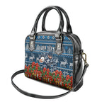 Personalized Carlton Blues Football Christmas Shoulder Handbag Australian Football Mascot - Ugly Xmas Pattern Festive