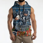 Personalized Carlton Blues Football Christmas Sleeveless Hoodie Australian Football Mascot - Ugly Xmas Pattern Festive