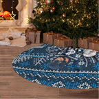 Carlton Blues Football Christmas Tree Skirt Australian Football Mascot - Ugly Xmas Pattern Festive