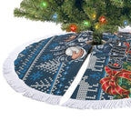 Carlton Blues Football Christmas Tree Skirt Australian Football Mascot - Ugly Xmas Pattern Festive