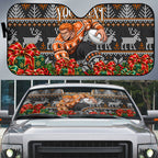 Personalized Giants Football Christmas Auto Sun Shade Australian Football Mascot - Ugly Xmas Pattern Festive