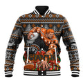 Personalized Giants Football Christmas Baseball Jacket Australian Football Mascot - Ugly Xmas Pattern Festive