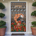 Personalized Giants Football Christmas Door Cover Australian Football Mascot - Ugly Xmas Pattern Festive