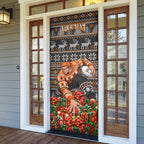 Personalized Giants Football Christmas Door Cover Australian Football Mascot - Ugly Xmas Pattern Festive