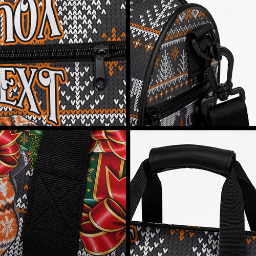 Personalized Giants Football Christmas Duffle Bag Australian Football Mascot - Ugly Xmas Pattern Festive