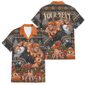 Personalized Giants Football Christmas Family Matching Summer Maxi Dress and Hawaiian Shirt Australian Football Mascot - Ugly Xmas Pattern Festive