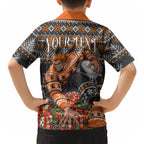 Personalized Giants Football Christmas Hawaiian Shirt Australian Football Mascot - Ugly Xmas Pattern Festive