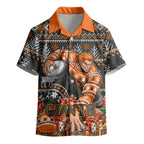 Personalized Giants Football Christmas Kid Hawaiian Shirt Australian Football Mascot - Ugly Xmas Pattern Festive