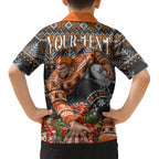 Personalized Giants Football Christmas Kid Hawaiian Shirt Australian Football Mascot - Ugly Xmas Pattern Festive