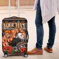 Personalized Giants Football Christmas Luggage Cover Australian Football Mascot - Ugly Xmas Pattern Festive