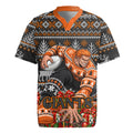 Personalized Giants Football Christmas Rugby Jersey Australian Football Mascot - Ugly Xmas Pattern Festive