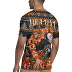Personalized Giants Football Christmas Rugby Jersey Australian Football Mascot - Ugly Xmas Pattern Festive
