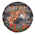 Personalized Giants Football Christmas Spare Tire Cover Australian Football Mascot - Ugly Xmas Pattern Festive