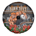 Personalized Giants Football Christmas Spare Tire Cover Australian Football Mascot - Ugly Xmas Pattern Festive