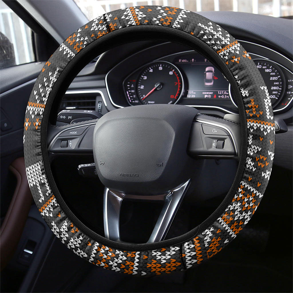 Giants Football Christmas Steering Wheel Cover Australian Football Mascot - Ugly Xmas Pattern Festive