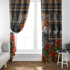 Personalized Giants Football Christmas Window Curtain Australian Football Mascot - Ugly Xmas Pattern Festive