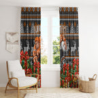 Personalized Giants Football Christmas Window Curtain Australian Football Mascot - Ugly Xmas Pattern Festive