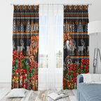 Personalized Giants Football Christmas Window Curtain Australian Football Mascot - Ugly Xmas Pattern Festive