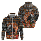 Personalized Giants Football Christmas Zip Hoodie Australian Football Mascot - Ugly Xmas Pattern Festive