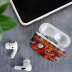 Personalized Gold Coast Suns Football Christmas AirPods Case Australian Football Mascot - Ugly Xmas Pattern Festive