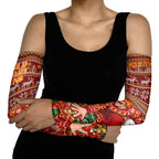 Personalized Gold Coast Suns Football Christmas Arm Sleeves Australian Football Mascot - Ugly Xmas Pattern Festive