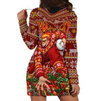 Personalized Gold Coast Suns Football Christmas Hoodie Dress Australian Football Mascot - Ugly Xmas Pattern Festive