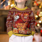 Personalized Gold Coast Suns Football Christmas Kid Ugly Christmas Sweater Australian Football Mascot - Ugly Xmas Pattern Festive