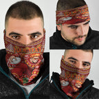 Personalized Gold Coast Suns Football Christmas Neck Gaiter Australian Football Mascot - Ugly Xmas Pattern Festive