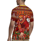 Personalized Gold Coast Suns Football Christmas Rugby Jersey Australian Football Mascot - Ugly Xmas Pattern Festive