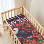Personalized Melbourne Football Christmas Baby Bed Cover Australian Football Mascot - Ugly Xmas Pattern Festive