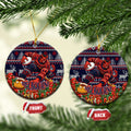 Melbourne Football Christmas Ceramic Ornament Australian Football Mascot - Ugly Xmas Pattern Festive