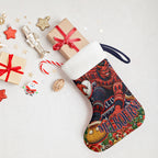 Melbourne Football Christmas Stocking Australian Football Mascot - Ugly Xmas Pattern Festive