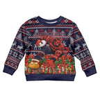 Personalized Melbourne Football Christmas Kid Ugly Christmas Sweater Australian Football Mascot - Ugly Xmas Pattern Festive
