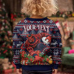 Personalized Melbourne Football Christmas Kid Ugly Christmas Sweater Australian Football Mascot - Ugly Xmas Pattern Festive