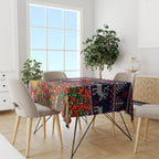 Personalized Melbourne Football Christmas Tablecloth Australian Football Mascot - Ugly Xmas Pattern Festive