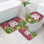 Personalised Broncos Rugby Christmas Bathroom Set Santa Rugby Mascot - Pine Wreath Festive