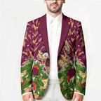 Personalised Broncos Rugby Christmas Blazer Santa Rugby Mascot - Pine Wreath Festive