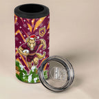 Personalised Broncos Rugby Christmas 4 in 1 Can Cooler Tumbler Santa Rugby Mascot - Pine Wreath Festive