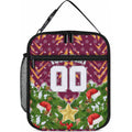 Personalised Broncos Rugby Christmas Lunch Bag Santa Rugby Mascot - Pine Wreath Festive
