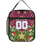 Personalised Broncos Rugby Christmas Lunch Bag Santa Rugby Mascot - Pine Wreath Festive
