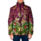 Personalised Broncos Rugby Christmas Padded Jacket Santa Rugby Mascot - Pine Wreath Festive